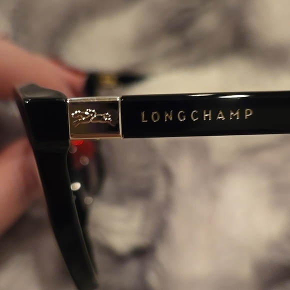 Longchamp Paris Black and Gold Cat Eye Sunglasses Brand New In Case main image 7